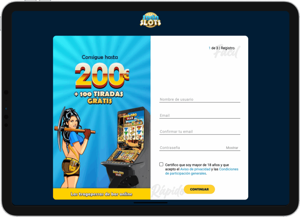 Cómo registrarse en el todoslots